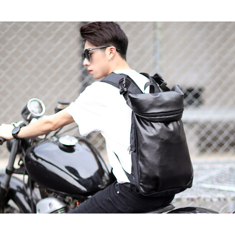 tas ransel korean style city pu leather backpack black jakartanotebook tas ransel korean style city pu leather backpack black jakartanotebook