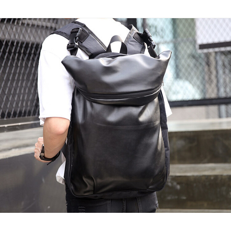 tas ransel korean style city pu leather backpack black jakartanotebook tas ransel korean style city pu leather backpack black jakartanotebook