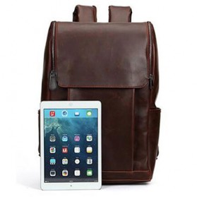 HERALD Tas Ransel Kulit Vintage Leather Backpack - 9367 - Chocolate - 1