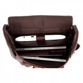 HERALD Tas Ransel Kulit Vintage Leather Backpack - 9367 - Chocolate - 5