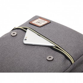 Wenjie Tas Ransel Canvas Retro - Light Gray - 10