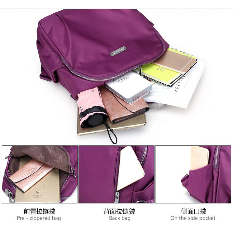 Tas Ransel Wanita Oxford Cloth - Black - JakartaNotebook.com