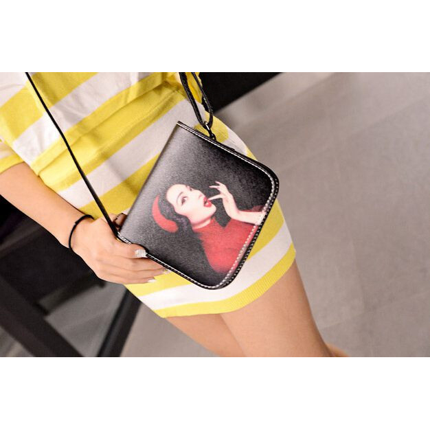 tas selempang wanita pattern black tas selempang wanita pattern black