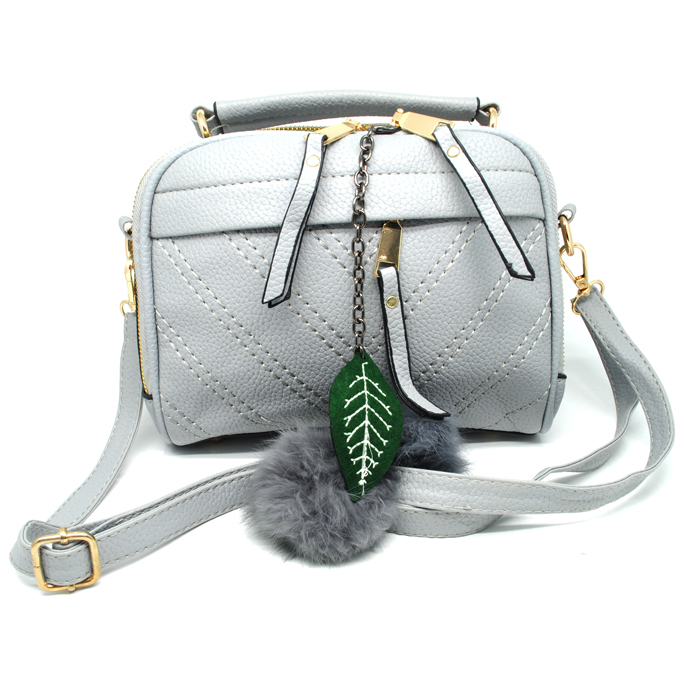 Tas Selempang Wanita Hair Ball Ornament Gray