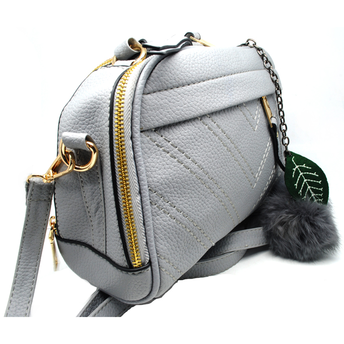 Tas Selempang Wanita Hair Ball Ornament Gray