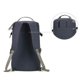 Tas Ransel Duffel Travel dengan USB Charger Port - Black Blue - 6