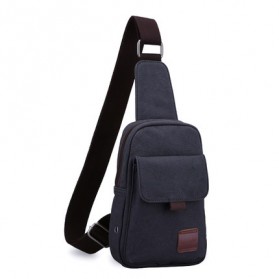 Muzee Tas Selempang Canvas - ME-1427 - Blue/Black - 1