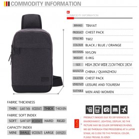 TINYAT Tas Selempang Sling Bag - T602 - Dark Gray - 4