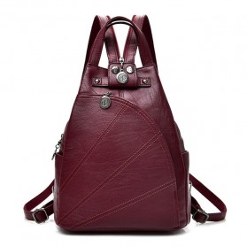 Jingpinpiju Dream Poris Tas Ransel Wanita Retro Kasual - B706 - Red