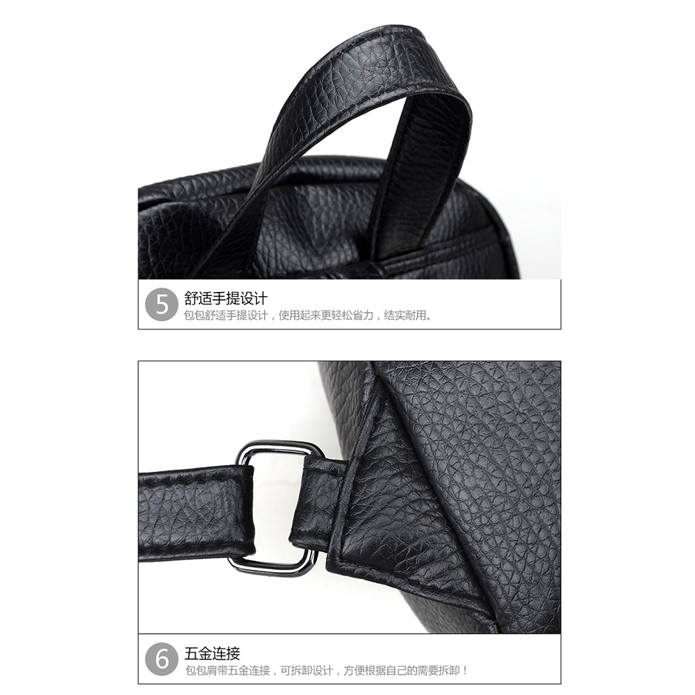Tas Ransel Wanita PU Leather BD0153 Black Tas Ransel Wanita PU Leather BD0153 Black