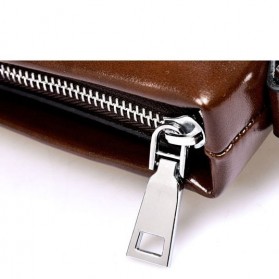 Rhodey Tas Selempang Pria Messenger Bag Bahan Kulit Model Vertical - 0611 - Brown - 6