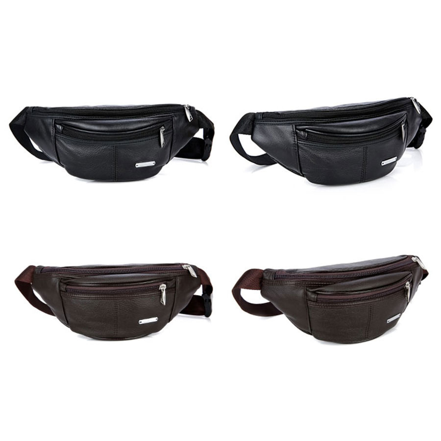 Hchuanghui Tas Pinggang Waistbag Pria Bahan Genuine Leather - MBA62