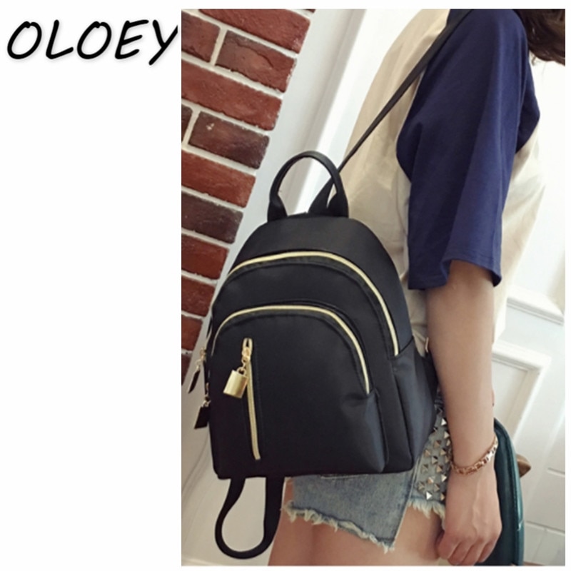 Tas Ransel Wanita Korean Style Oxford - P100214 - Black