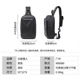 Arctic Hunter Tas Selempang Crossbody Pria Wired USB Arctic Hunter Tas Selempang Crossbody Pria Wired USB