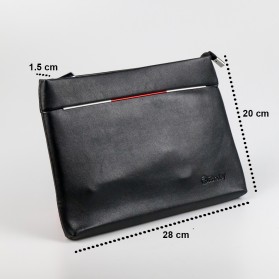 Rhodey Tas Genggam Dompet Kulit Clutch Bag Size Large - HB-005 - Black - 8