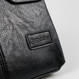 Rhodey Tas Selempang Messenger Bag Large Pria dengan Dompet - 898 - Black - 5