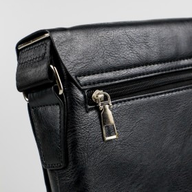 Rhodey Tas Selempang Messenger Bag Large Pria dengan Dompet - 898 - Black - 6