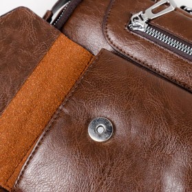 Rhodey Tas Selempang Pria Messenger Bag PU Leather - 8602 - Brown - 11