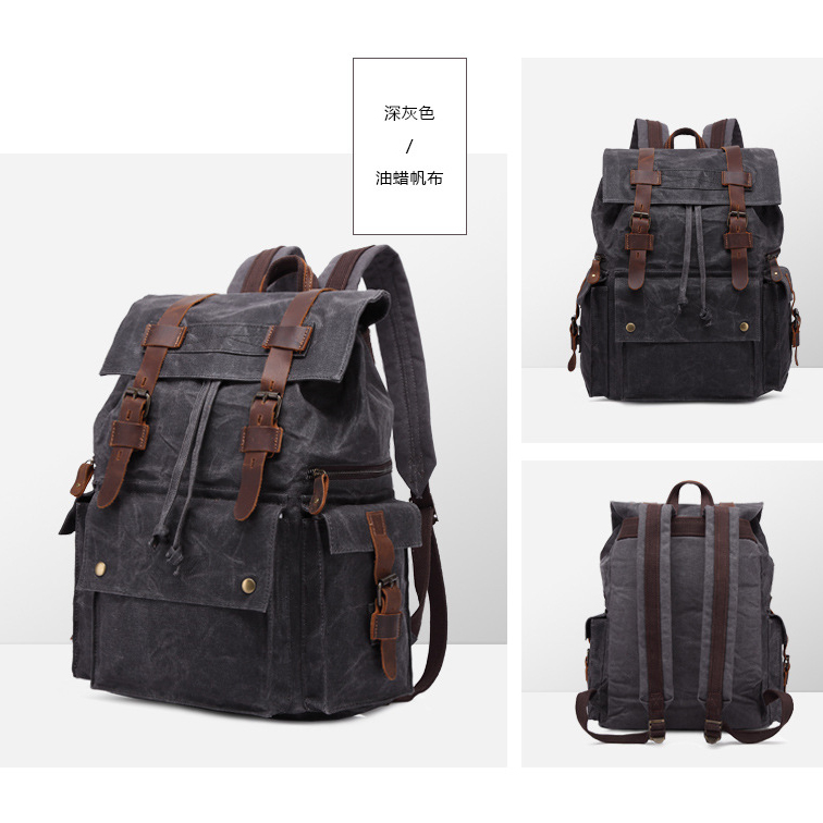 ... G-FAVOR Tas Ransel Pria Bahan Canvas - YD5358 - Coffee - 3 ...