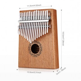Afecto Kalimba Thumb Piano Musical Toys 17 Note Sound - W-17T - Wooden - 6