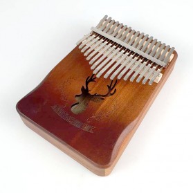 Cega Kalimba Thumb Piano Musical Toys 17 Note Sound Deer Design - CK17 - Brown - 1