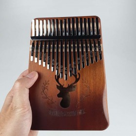 Cega Kalimba Thumb Piano Musical Toys 17 Note Sound Deer Design - CK17 - Brown - 2