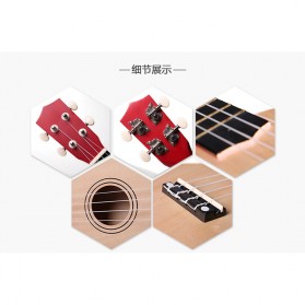 SENRHY Ukulele Gitar Mainan Plastic Nylon Strings - T9 - Black - 3