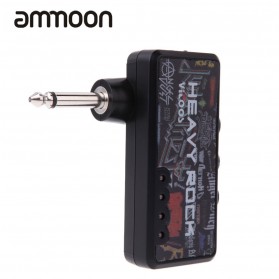 Ammoon Amplifier Gitar Jack 6.5mm Dengan Plug Headphone 3.5mm - Black - 1
