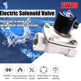 Electric Solenoid Water Valve 220V 3/4 Inch - 2W-200-20B - Silver