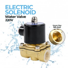 Electric Solenoid Water Valve 220V 3/4 Inch - 2W-200-20 - Black