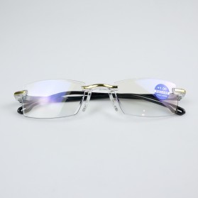 BELMON Kacamata Baca Frameless Anti Blue Light Reading Glasses Plus 1 - 641 - Black Gold - 1