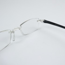 BELMON Kacamata Baca Frameless Anti Blue Light Reading Glasses Plus 1 - 641 - Black Gold - 4