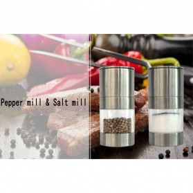 Penggiling Biji Lada Manual Pepper Mill Grinder Stainless Steel - CIQ - Silver - 5