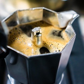One Two Cups Espresso Coffee Maker Moka Pot Teko Stovetop Filter 450ml 9 Cups - JF112 - Silver - 5