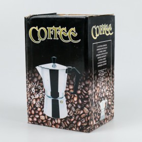 One Two Cups Espresso Coffee Maker Moka Pot Teko Stovetop Filter 450ml 9 Cups - JF112 - Silver - 9