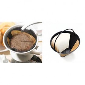 Saringan Kopi Filter Cone Shaped Coffee Dripper 1 Pcs - K741 - Black