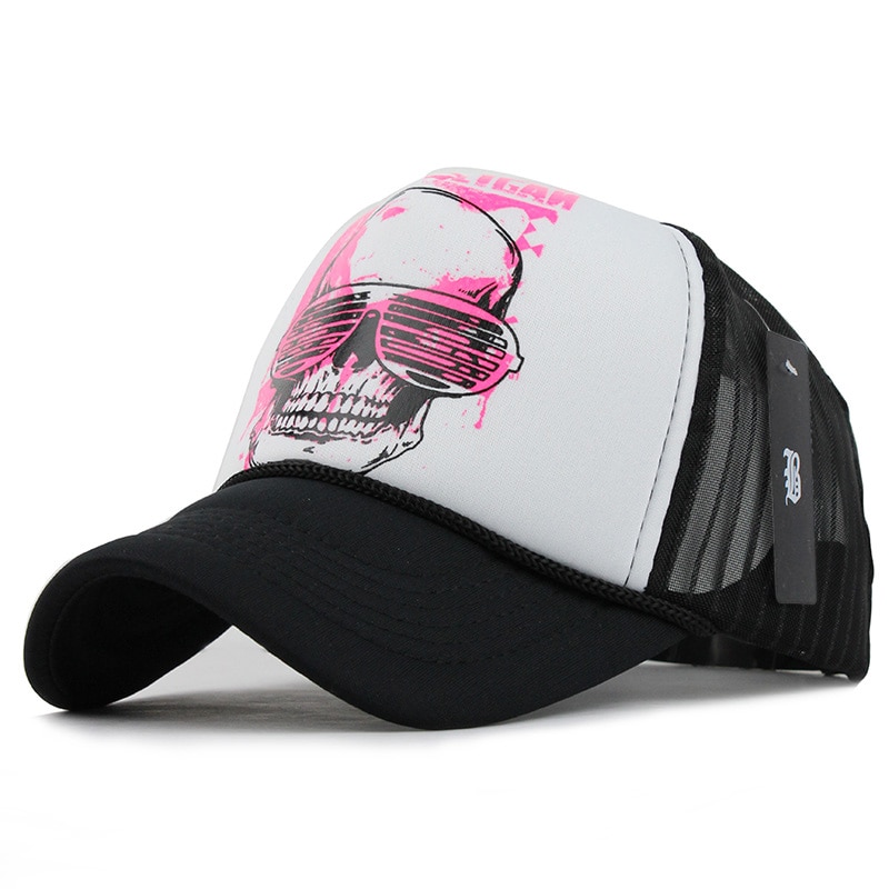 Topi Trucker Baseball Skull Quick 