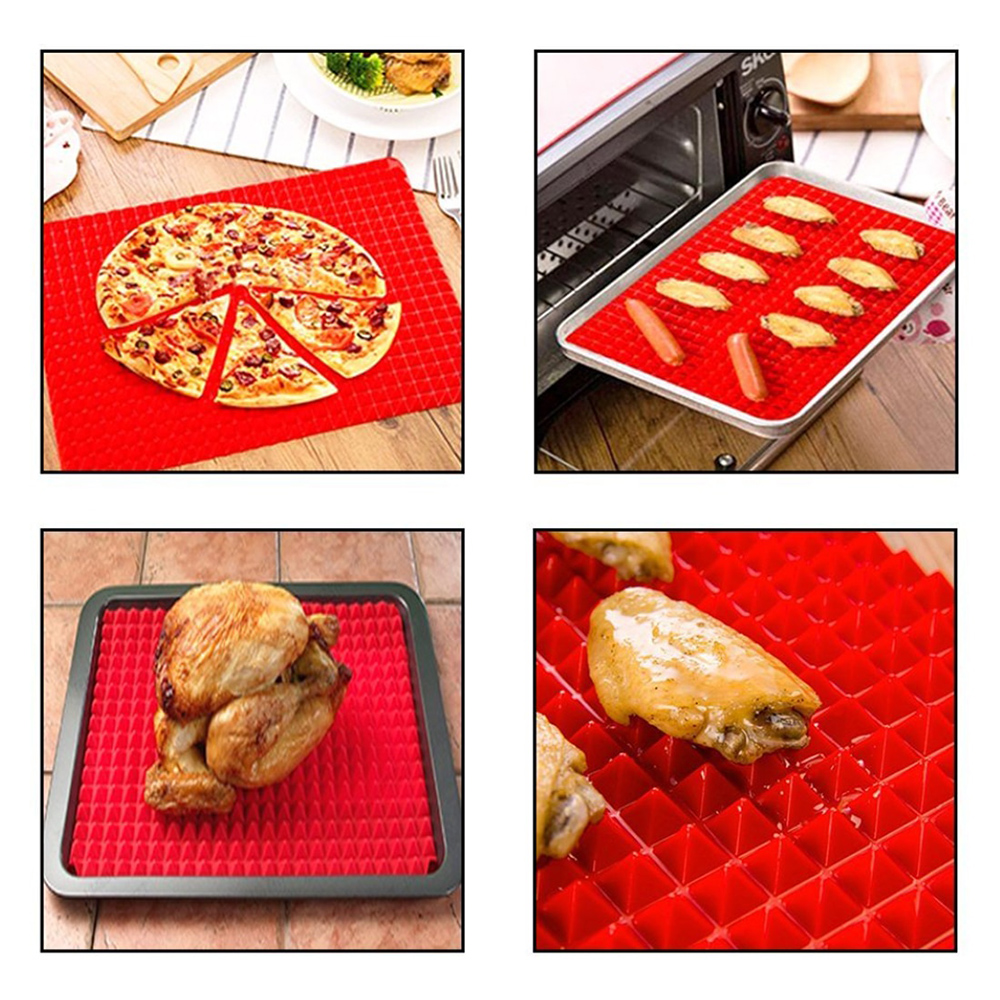 Gambar produk Aihogard Alas Masak Pyramid Silicone Non-stick Oven Baking Tray Mat - JJ1370-01