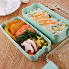 CPLIFE Kotak Makan 3 Layer Healthy Bento Lunch Box 900ml with Spoon & Fork - NXM144 - Green