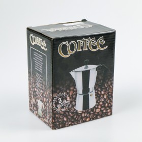 One Two Cups Espresso Coffee Maker Moka Pot Teko Stovetop Filter 150ml 3 Cups - JF112 - Silver - 10