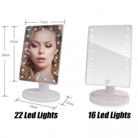 Biutte.co Cermin Make Up Mirror 22 LED Light - A3106 - Black - 9