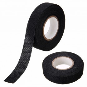 Mayitr AG Lakban Kabel Listrik Adhesive Cloth Wiring Tape 19mm - BI02980 - Black - 2