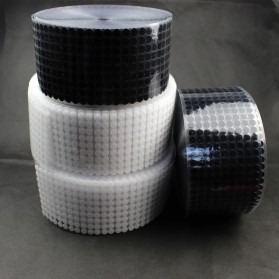 NIKTO Tape Lakban Dots Velcro Hook and Loop Magic Sticker 450 Pairs 10 mm - Black