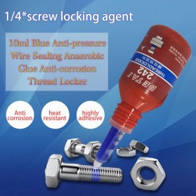DETAI Cairan Liquid Threadlocker Blue Anaerobic Adhesive Sealant Super Glue 10ml - 242