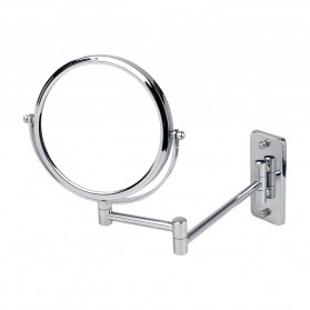 ORZ Cermin Dinding Make Up Double Side 2x Magnifying Mirror - 106404 - Silver