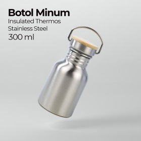 Mtuove Botol Minum Insulated Thermos Stainless Steel 300 ml - YM006 - Silver