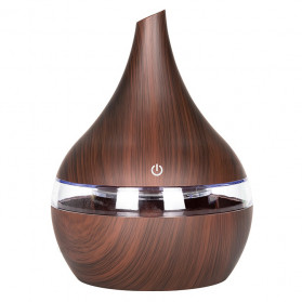 Taffware Air Humidifier Ultrasonic Aromatherapy Oil Diffuser Wood Grain 300ml - Humi K-H98 - Brown