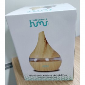 Taffware Air Humidifier Ultrasonic Aromatherapy Oil Diffuser Wood Grain 300ml - Humi K-H98 - Brown - 13