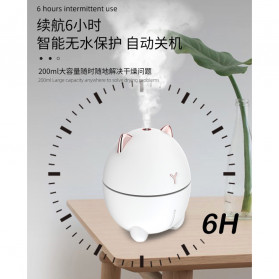 Taffware Dudu Cat Air Humidifier Ultrasonic Aromatherapy Oil Diffuser Night Light 200ml - HUMI DDM-1 - Pink - 7