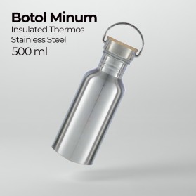 Momentum Botol Minum Insulated Thermos Stainless Steel 500 ml - YM006 - Silver